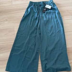Adrianna Papell Teal Satin Pants
